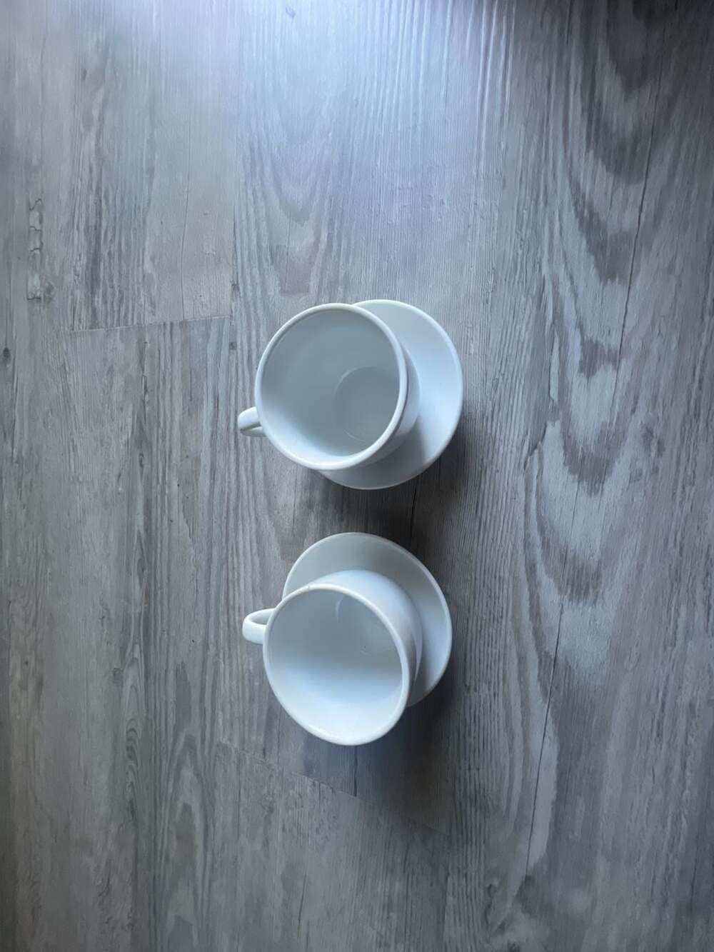 Williams-Sonoma Open Kitchen White Espresso Cup and Saucer Set of 2